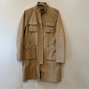 Kenneth Cole New York Tan trench coat Jacket size L